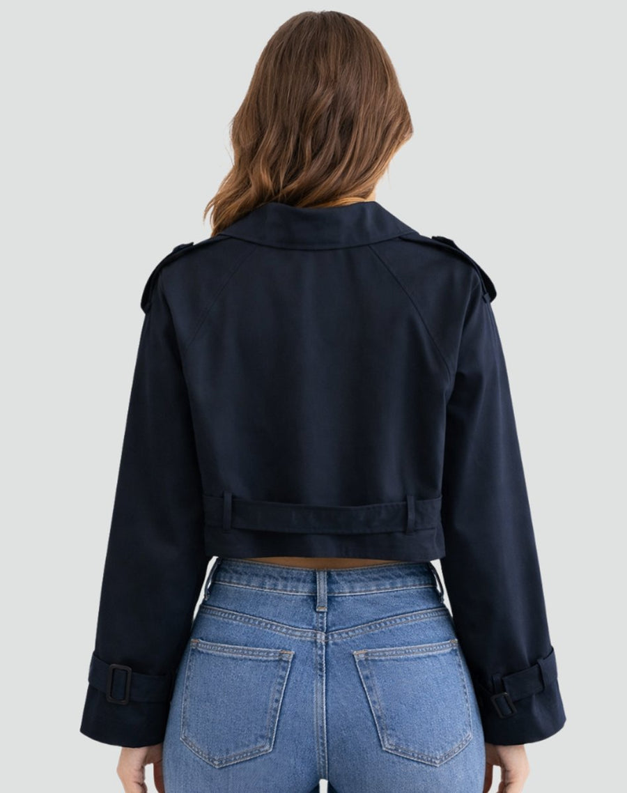 Women's Cropped Blazer | With Belt
