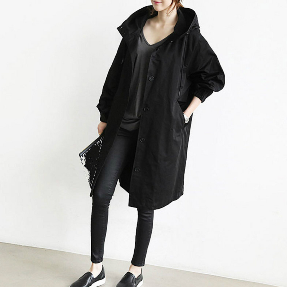 Men's Hooded Fall Coat | Long