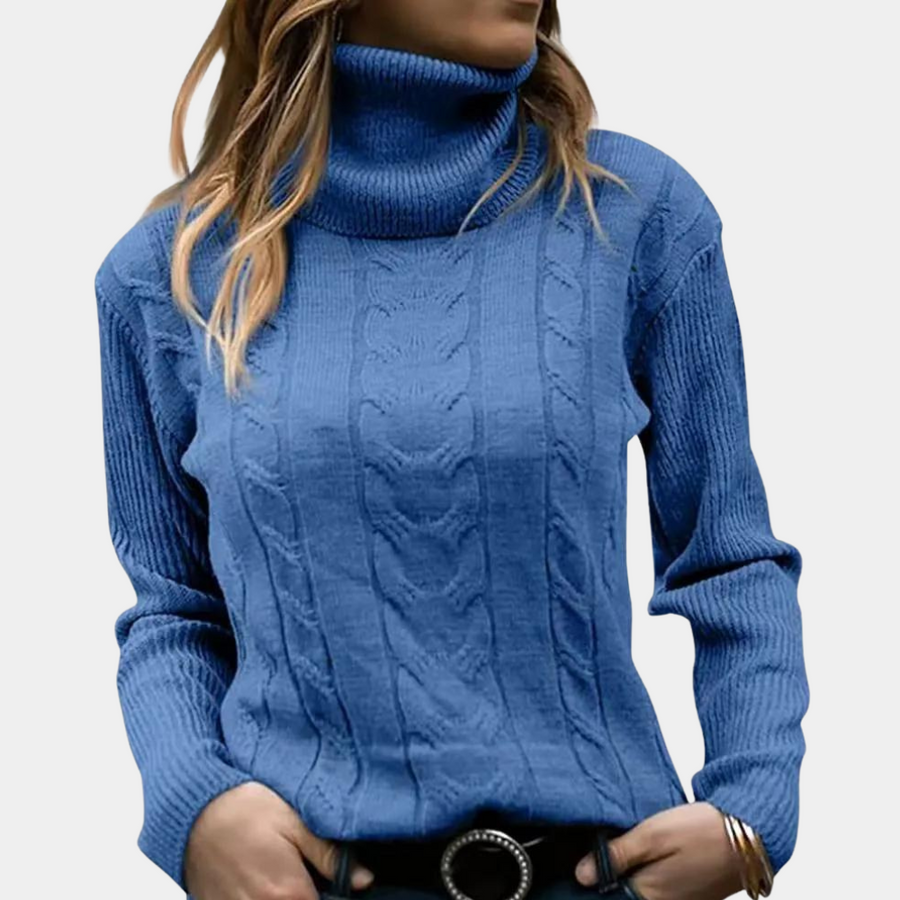 Women's Turtleneck Sweater | Cable-Knit