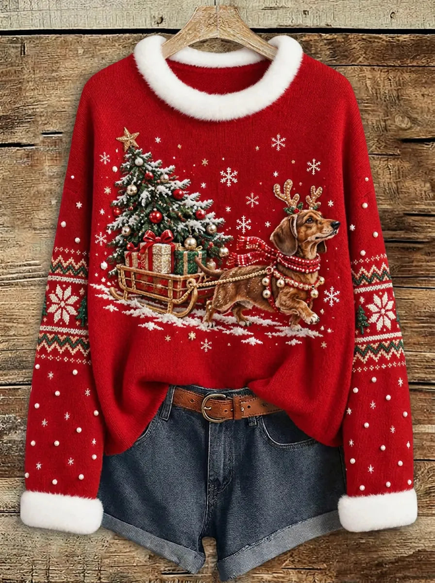 Damski Świąteczny Sweter | Bożonarodzeniowy Wzór
