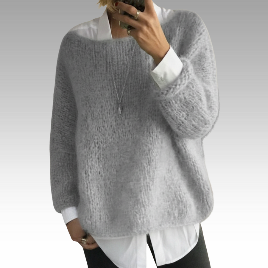 Women's Winter Knit Sweater | Dropped Shoulders