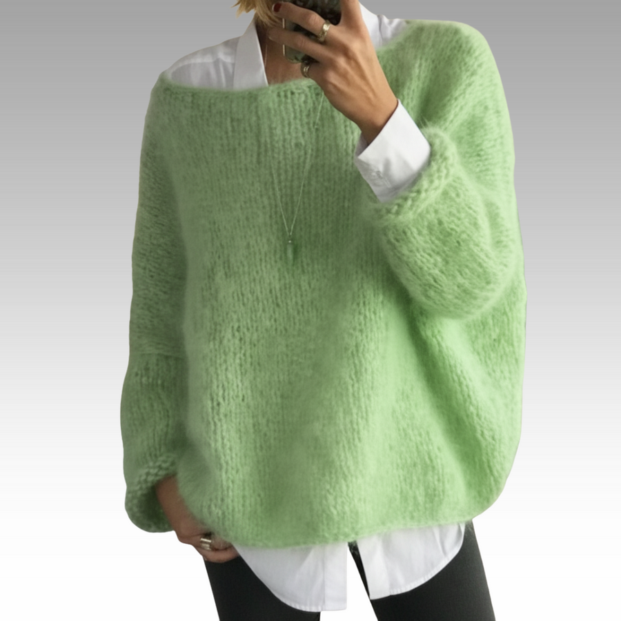 Women's Winter Knit Sweater | Dropped Shoulders