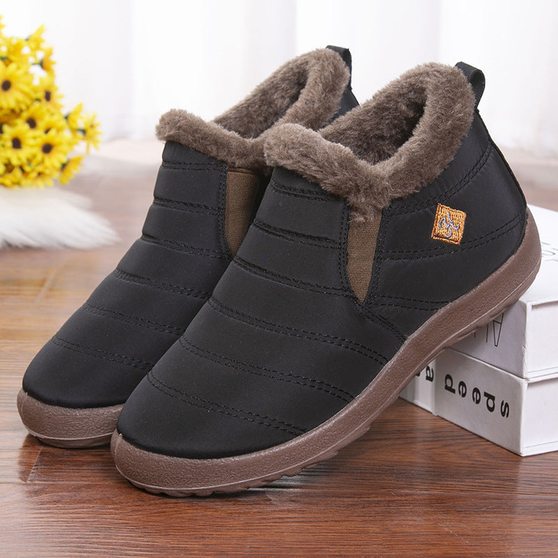 Women's Winter Slip-On Ankle Boots | Quilted Upper