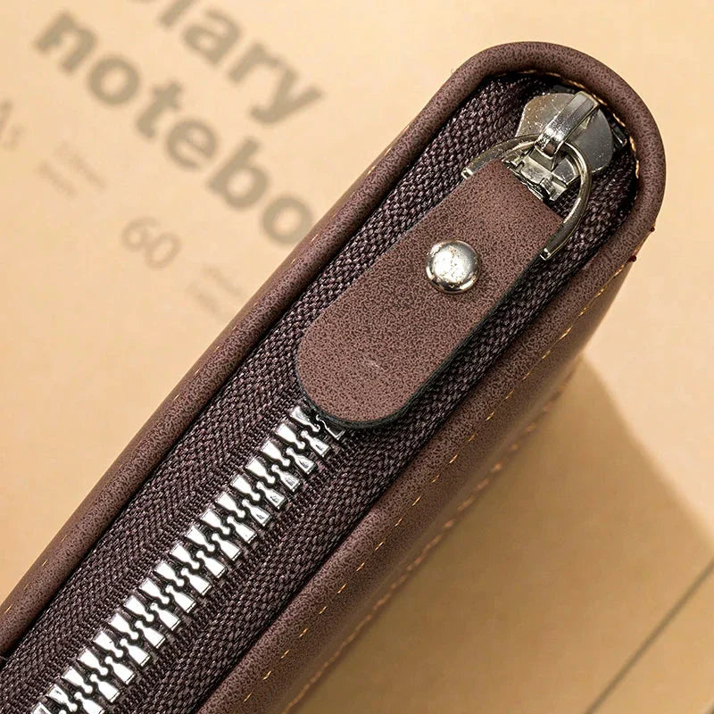 Men's Compact Wallet | Zipper Closure