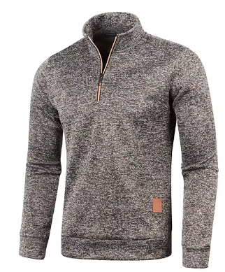 Men's Hoodless Sweatshirt | Zip-Up