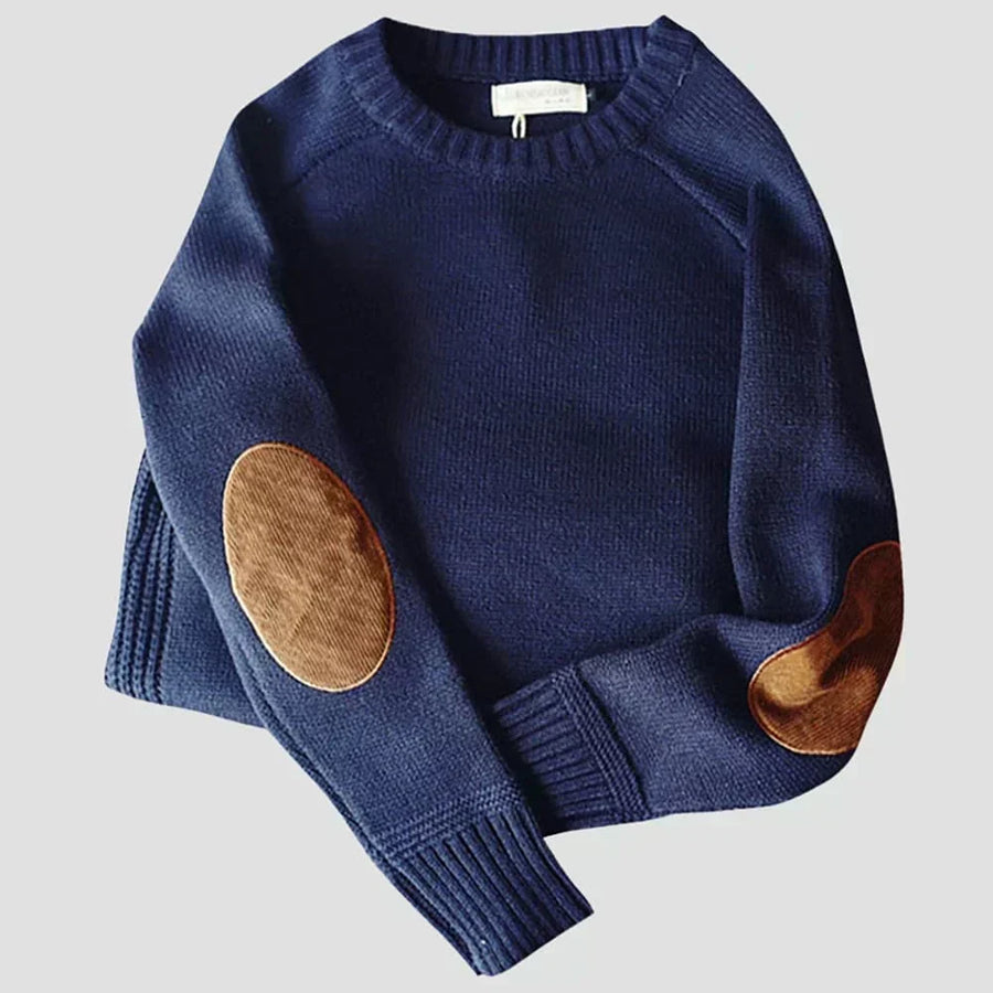 Chłopięcy Sweter Z Naszywkami | Długi Rękaw