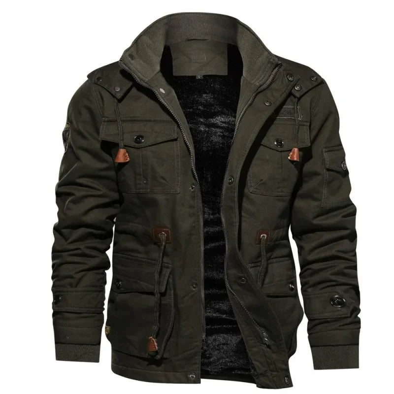 Men's Military-Style Autumn Jacket | Stand Collar