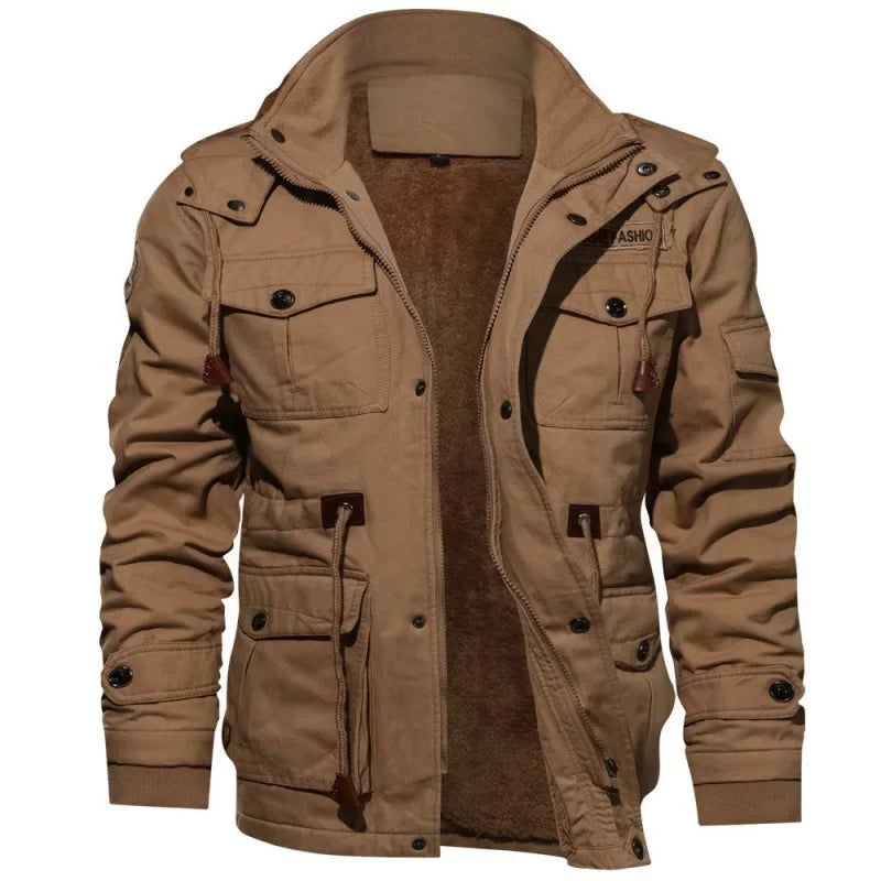 Men's Military-Style Autumn Jacket | Stand Collar