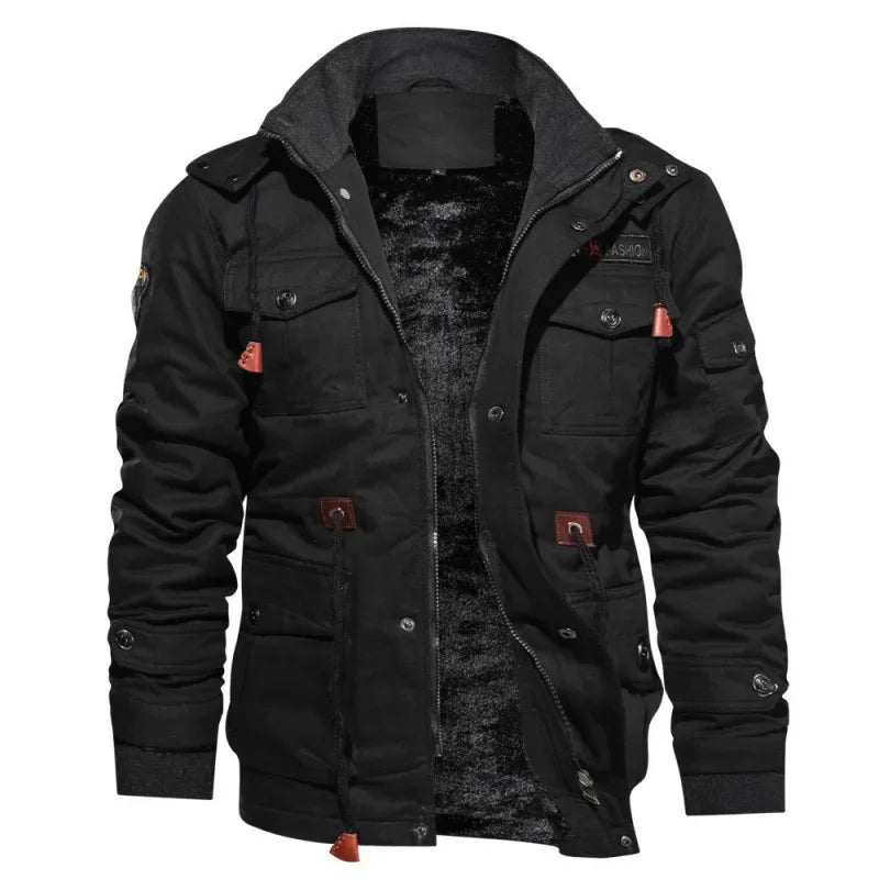 Men's Military-Style Autumn Jacket | Stand Collar