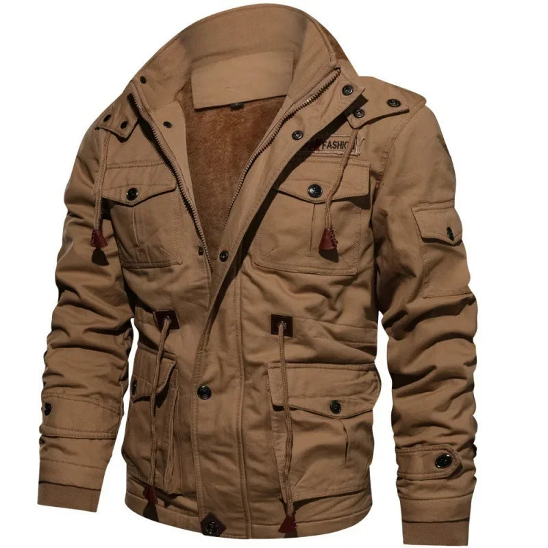 Men's Military-Style Autumn Jacket | Stand Collar