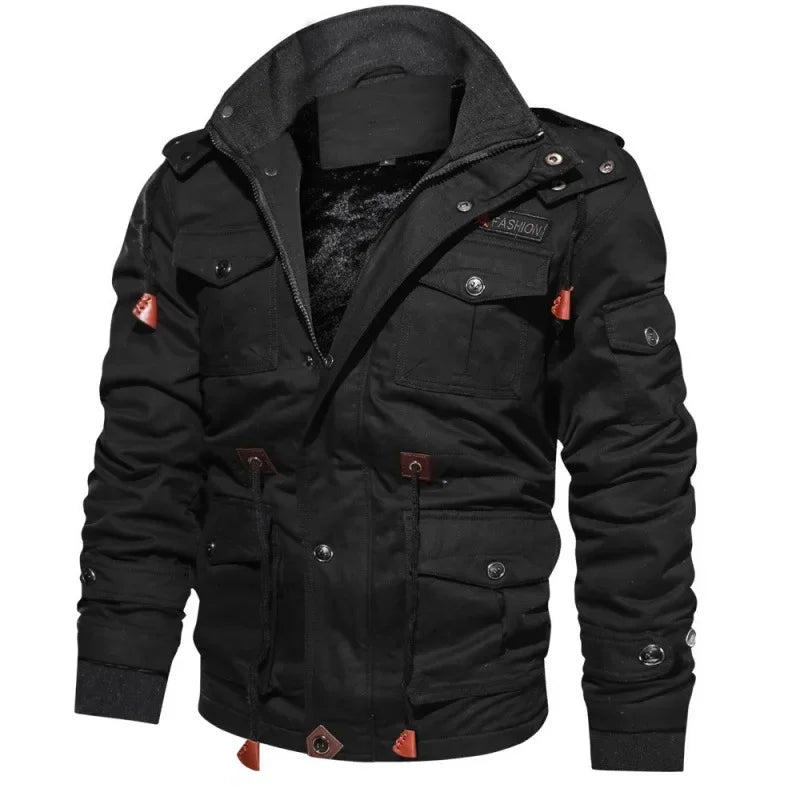 Men's Military-Style Autumn Jacket | Stand Collar