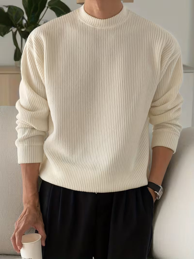 Męski Sweter Oversize | Prążkowany