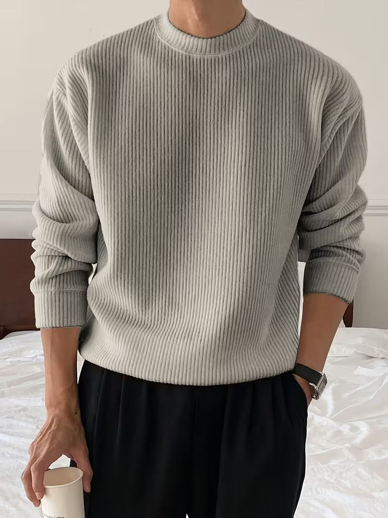 Męski Sweter Oversize | Prążkowany