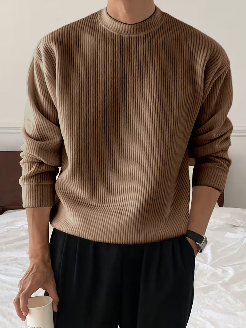Męski Sweter Oversize | Prążkowany