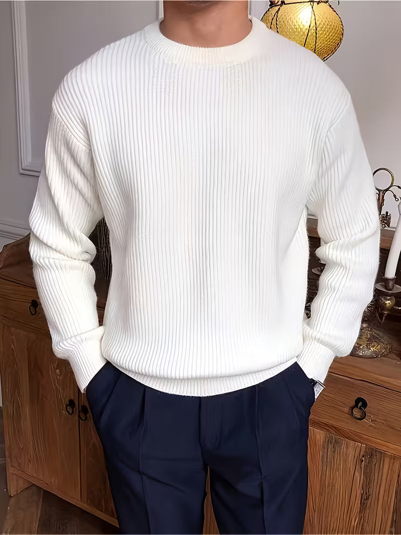 Męski Sweter Oversize | Prążkowany