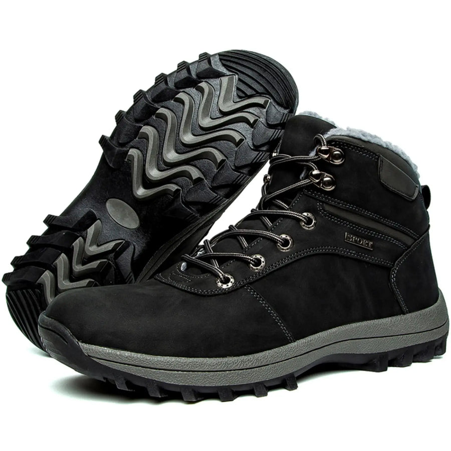 Men's High Lace-Up Hiking Boots | Deep Tread