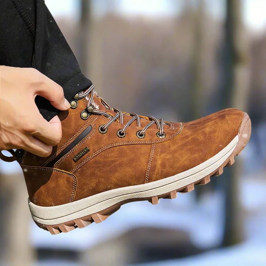 Men's High Lace-Up Hiking Boots | Deep Tread