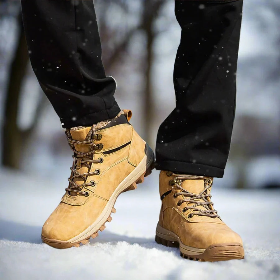 Men's High Lace-Up Hiking Boots | Deep Tread