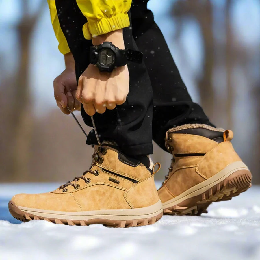 Men's High Lace-Up Hiking Boots | Deep Tread