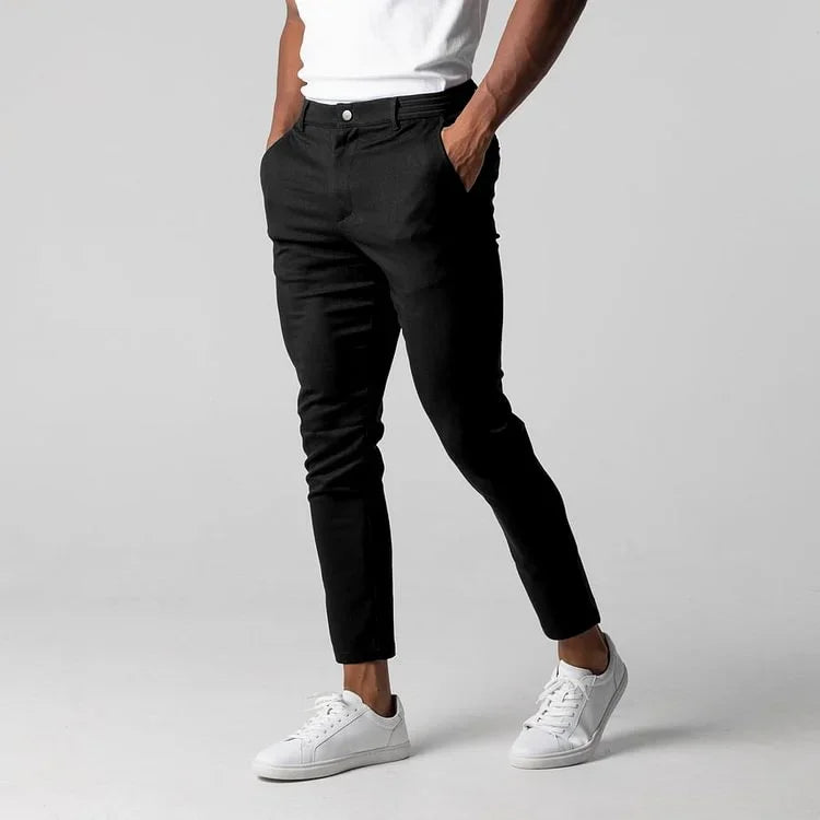 Pánské elegantní chino kalhoty | Úzké nohavice