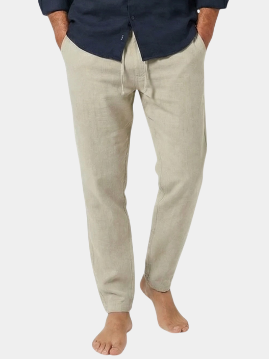 Men's Loose Linen Drawstring Trousers