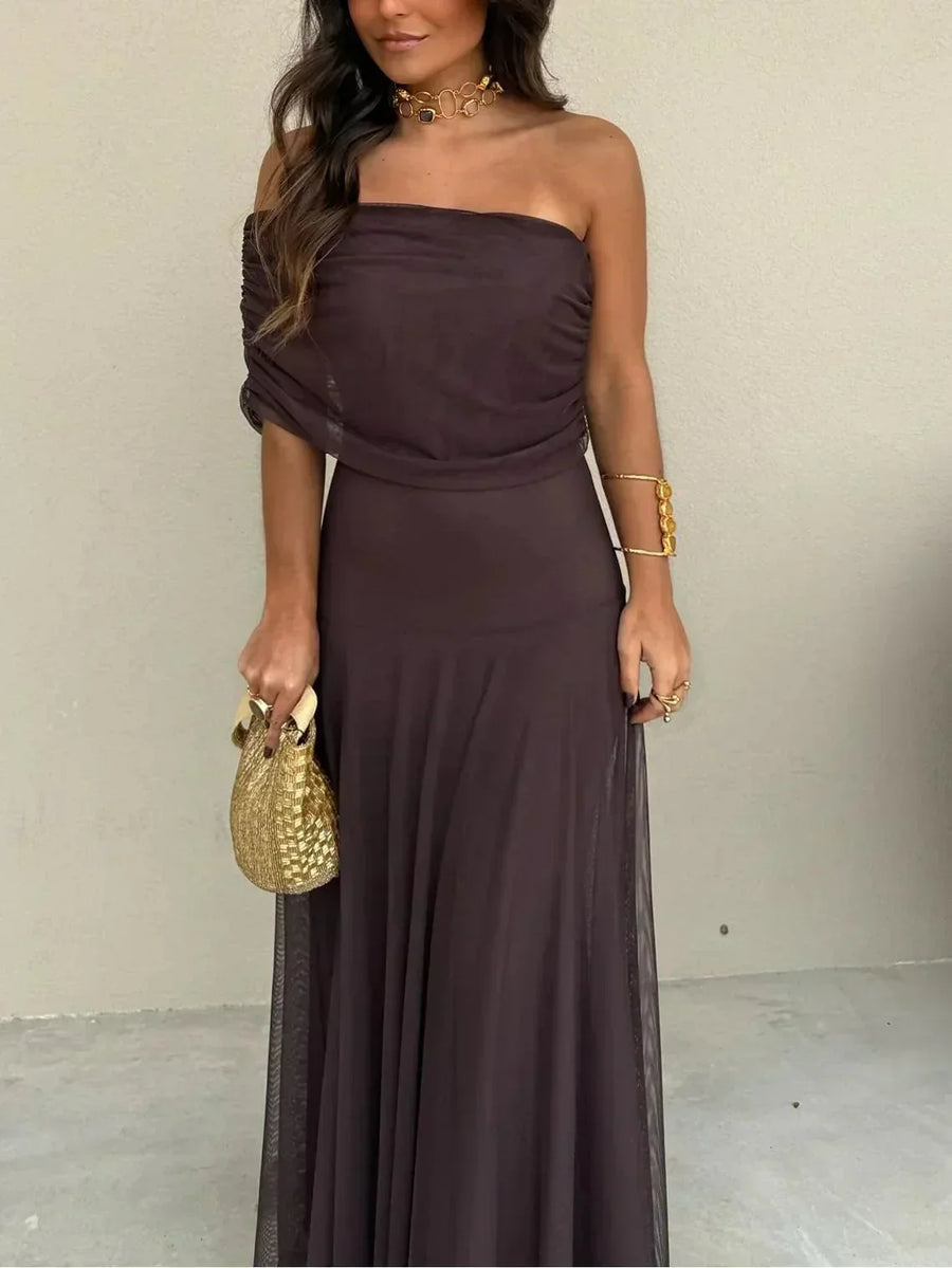 Women's Off-Shoulder Evening Dress | Maxi