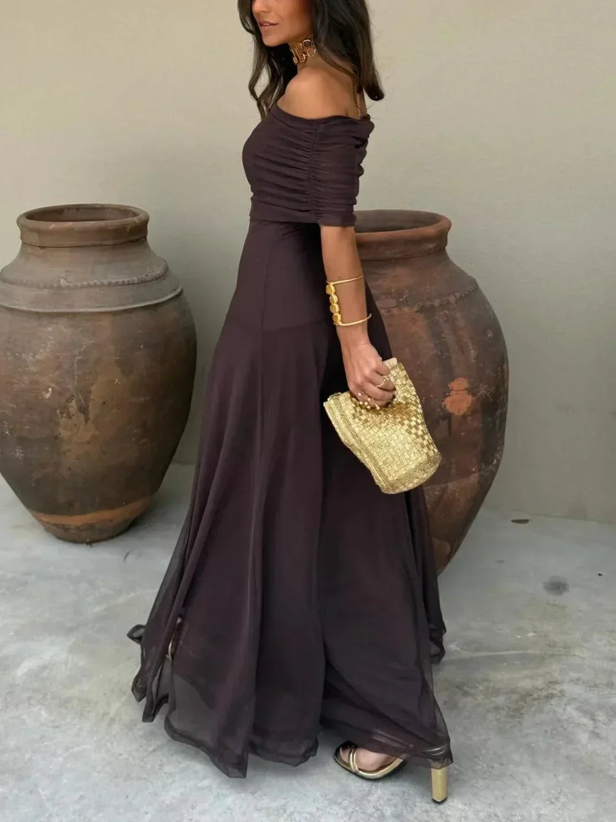Women's Off-Shoulder Evening Dress | Maxi